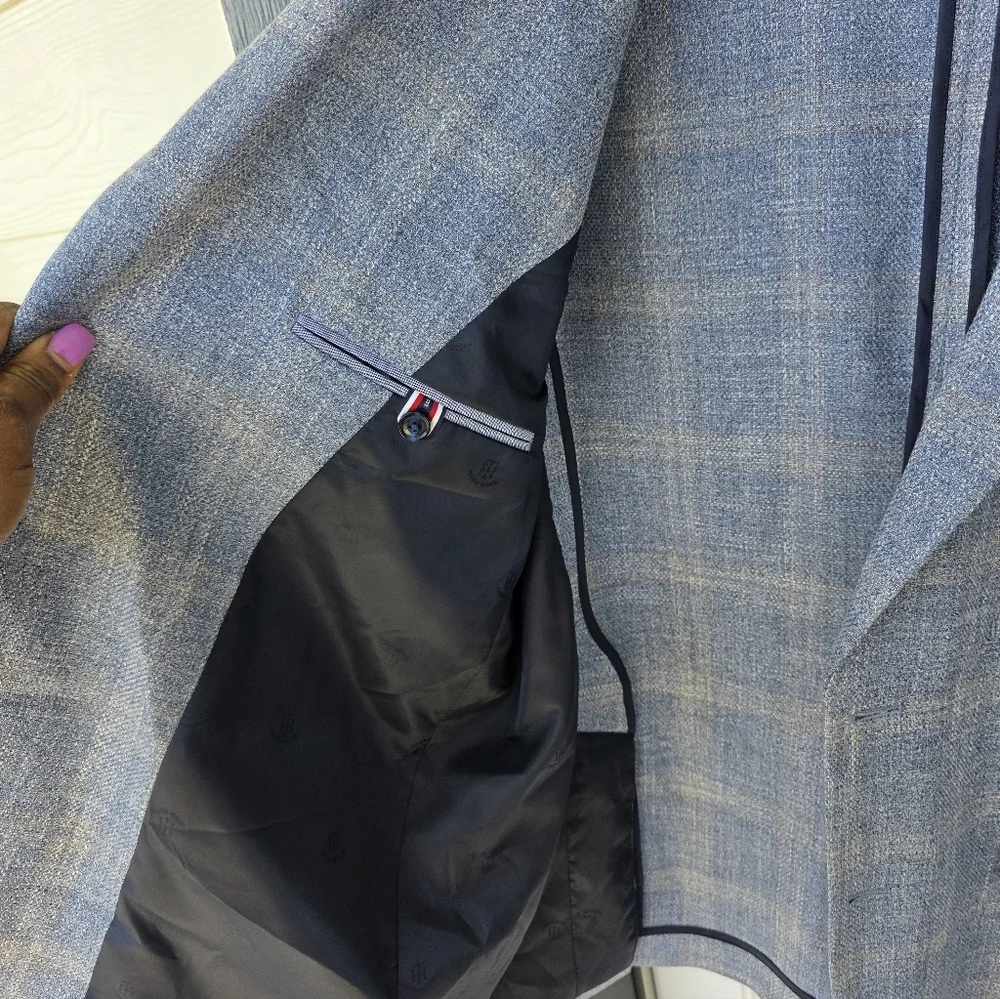 Tommy Hilfiger Men Modern-Fit Wool TH-Flex Stretch Suit Separate Jacket 46R $295